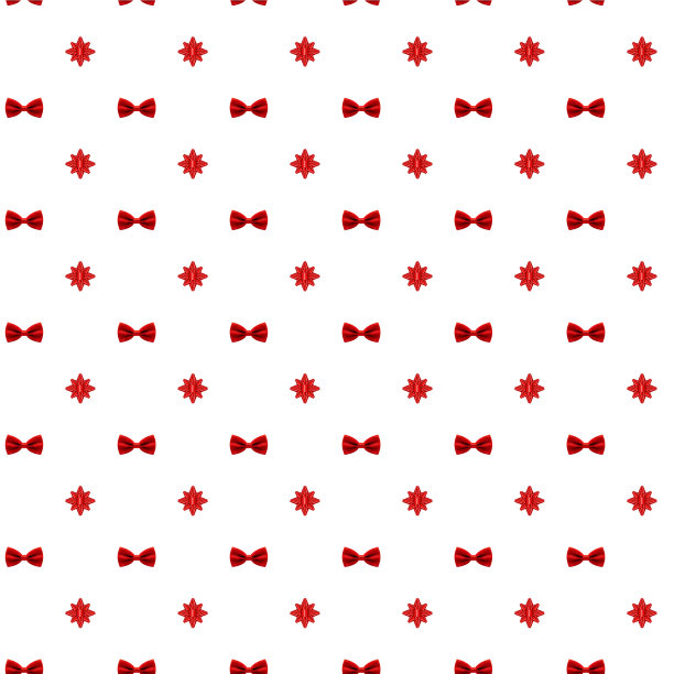 红色的蝴蝶结。无缝模式。图片下载
