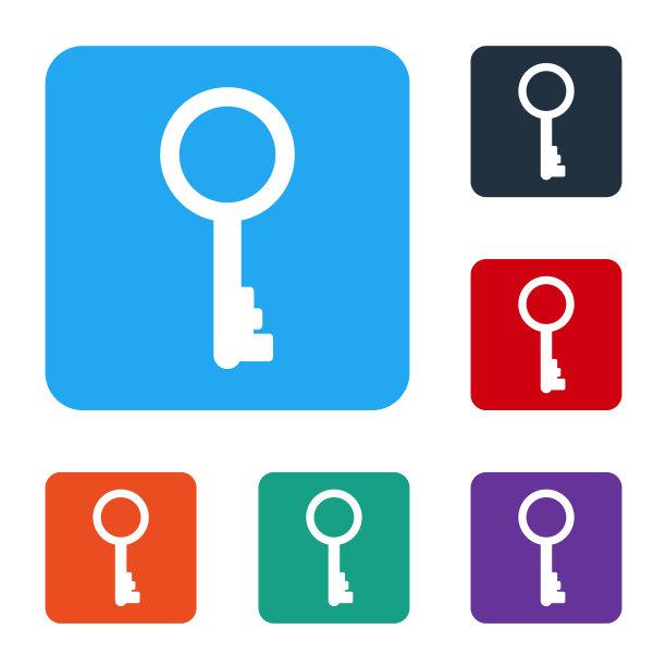 白色老键图标孤立在白色背景图片下载