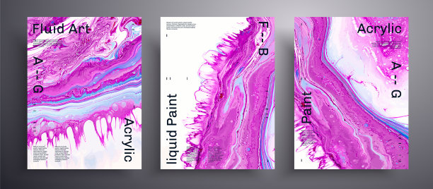 抽象横幅纹理设置流体艺术图片下载