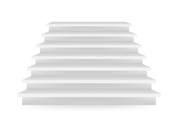 详细的白色楼梯库存图片下载