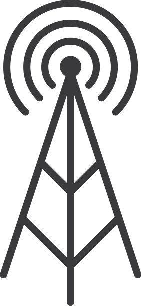 无线信号塔logo图标图片下载
