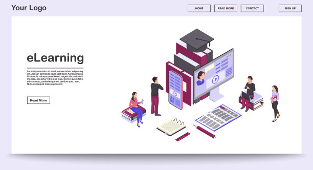E学习网页模板与等距图片下载