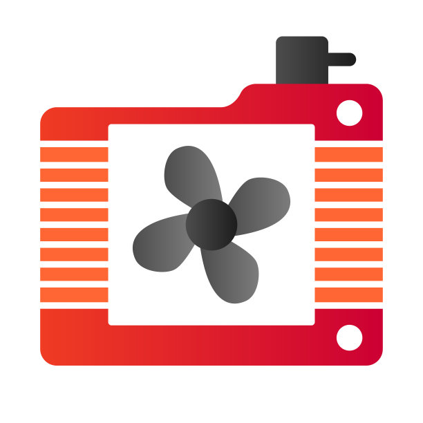 散热器风扇扁平图标冷却器图片下载