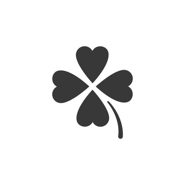 三叶草孤立的图标字形图片下载