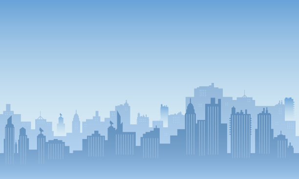 清晨的城市背景图片下载