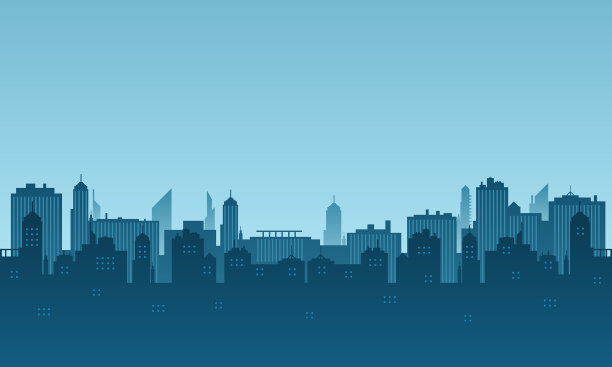 背景城市氛围与大雾的早晨图片下载