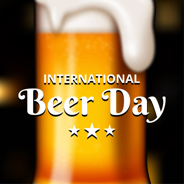 国际啤酒日，8月。干杯碰杯啤酒概念。矢量插图。图片下载