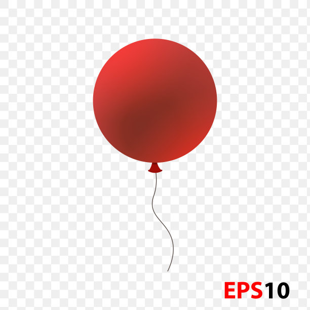 气球孤立在一个透明的图片下载