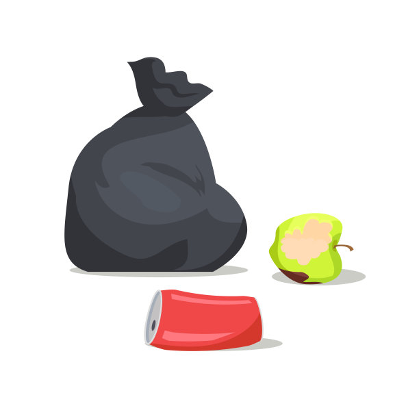 有机和金属垃圾矢量插图图片下载