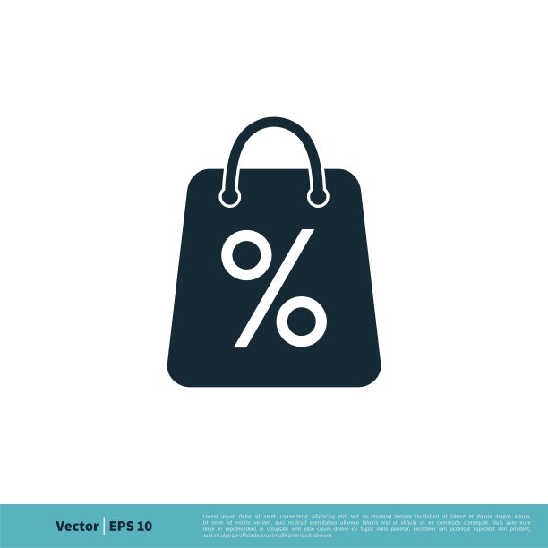 购物袋图标矢量标志模板插图设计。向量EPS 10。图片下载