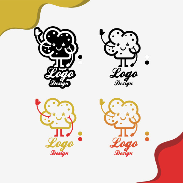 爆米花标志，爆米花，黑白爆米花标志，矢量标志，爆米花矢量图片下载