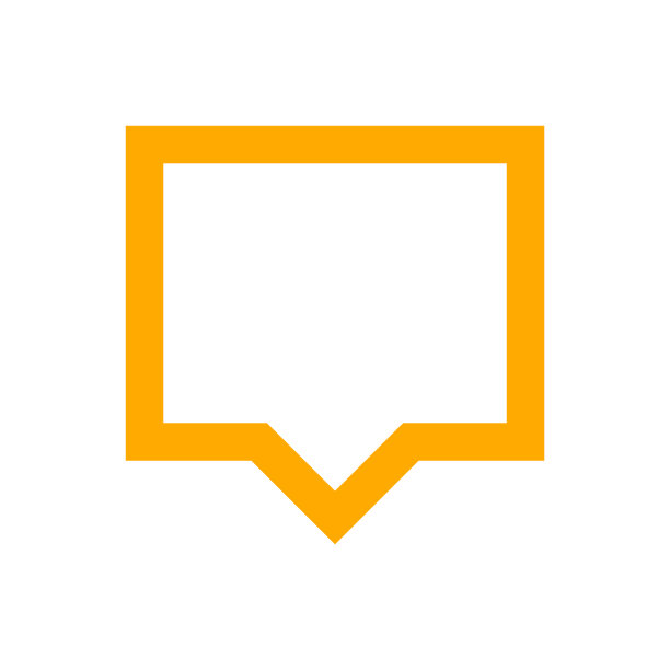 橙色语音气泡标志孤立在白色上，气泡说话图标时髦的平面设计，简单的方形对话框消息图标，语音气泡方形红色按钮，文本框评论符号图片下载