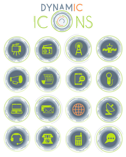 媒体动态图标图片下载