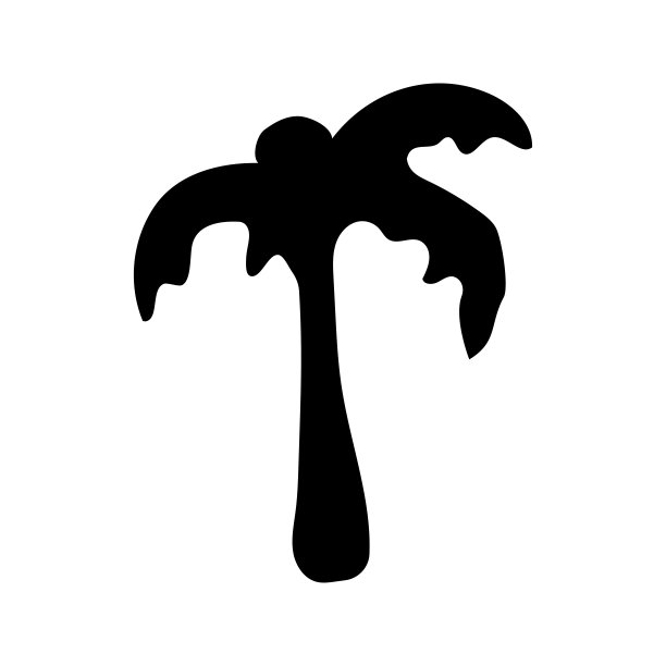 棕榈树轮廓。热带生活，夏季主题。矢量图图片下载