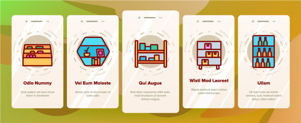 架子房间家具上的图标集图片下载