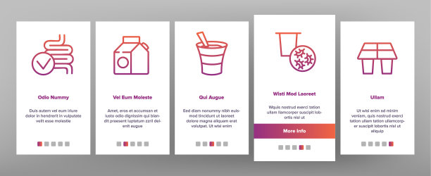 酸奶乳制品营养上的图标设置图片下载