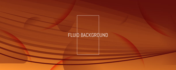 向量流体流动。橙色渐变登陆页面。图片下载