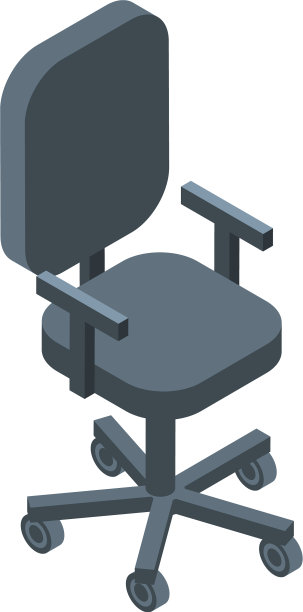 电脑椅子图标等距风格图片下载