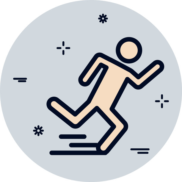 孤立的化身运行填充方块风格图标图片下载