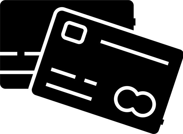 信用卡黑色图标概念图片下载