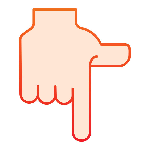 指向下手平图标方向下图片下载