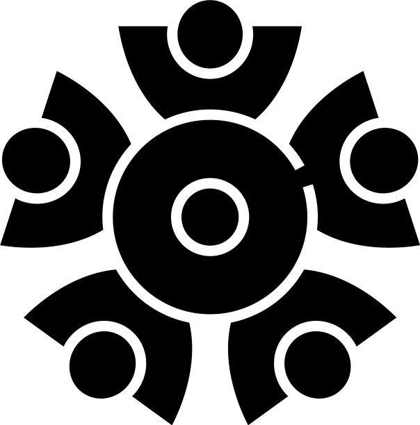 协作黑色图标概念图片下载