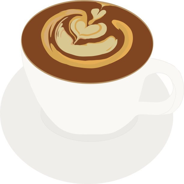 一个小品，一杯卡布奇诺图片下载