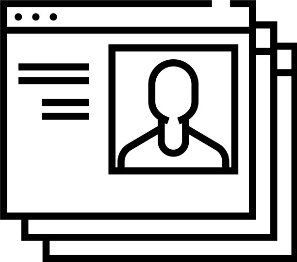 在线CV线图标概念标志大纲图片下载