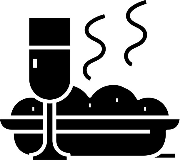 菜和饮料黑色图标概念图片下载