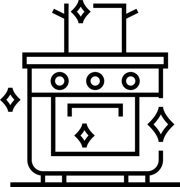 烘箱清洗线图标概念标志轮廓图片下载