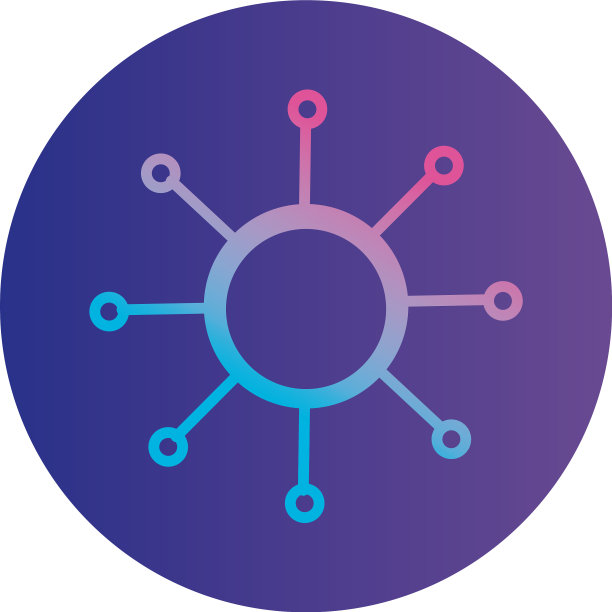 孤立点电路渐变样式图标图片下载