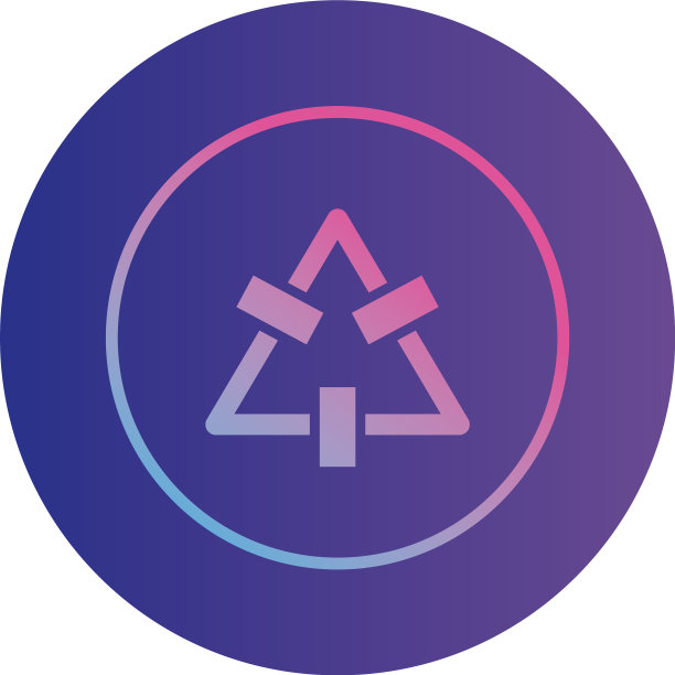 孤立三角形内圆渐变样式图片下载