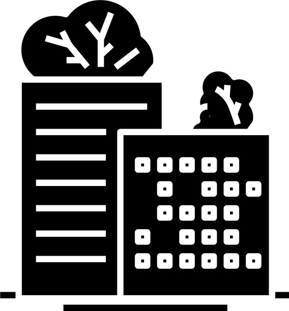 生态建筑黑色图标概念图片下载