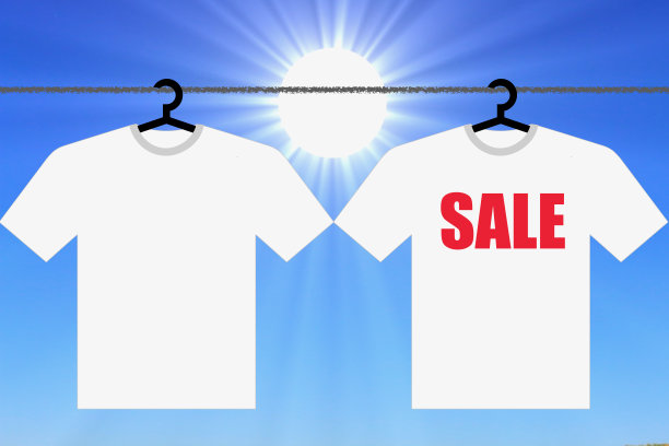 t恤，太阳和蓝天图片下载