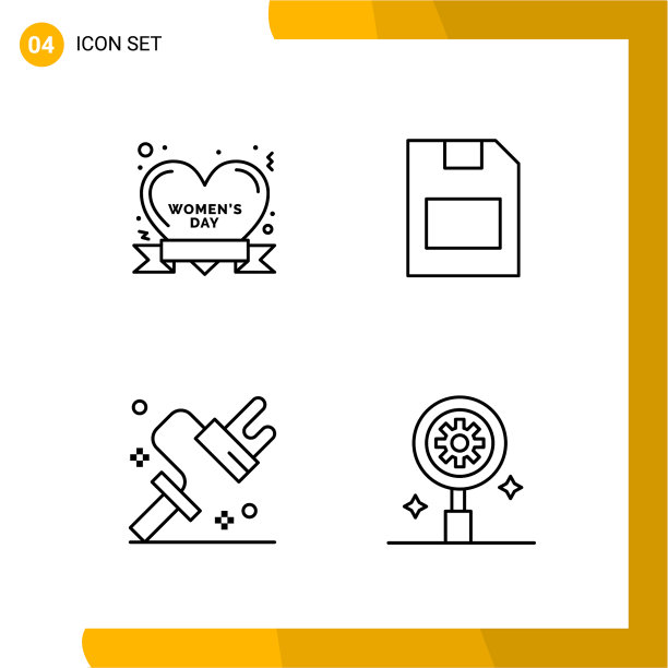 图标设置线条样式图标包轮廓符号图片下载