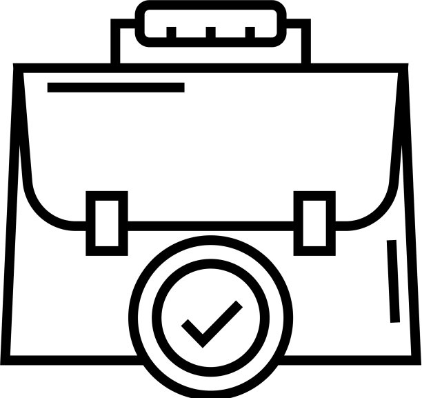 必要的手提箱线图标概念标志轮廓图片下载