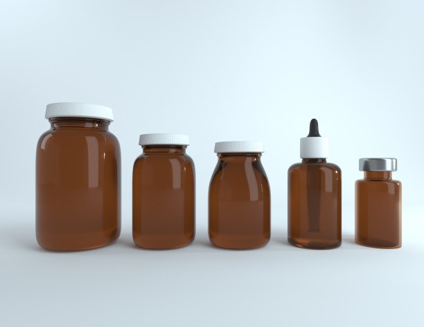 一套黑色药瓶。药片，胶囊，药物，维生素，油，血清的药品包装模型模板。运动和健康生活的补充。3 d渲染。3D模型为您的设计。图片下载