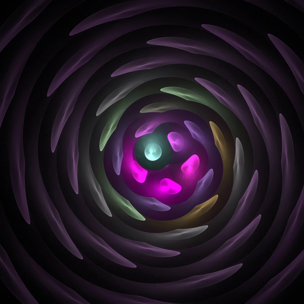 了不起的数字艺术绘画系列。背景由分形色彩纹理组成，适合于想象力、创意和设计的项目中使用。3 d分形呈现图片下载