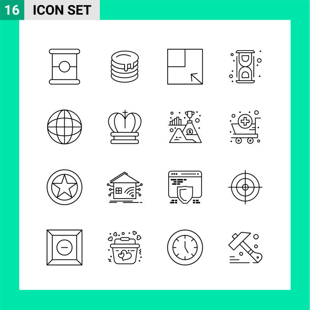 包16行样式图标设置轮廓符号图片下载