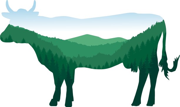 轮廓的牛图片下载