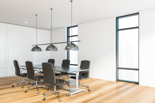 现代白色会议室角落图片下载