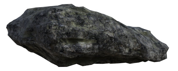 大型礁岩孤立的白色，3d渲染。图片下载