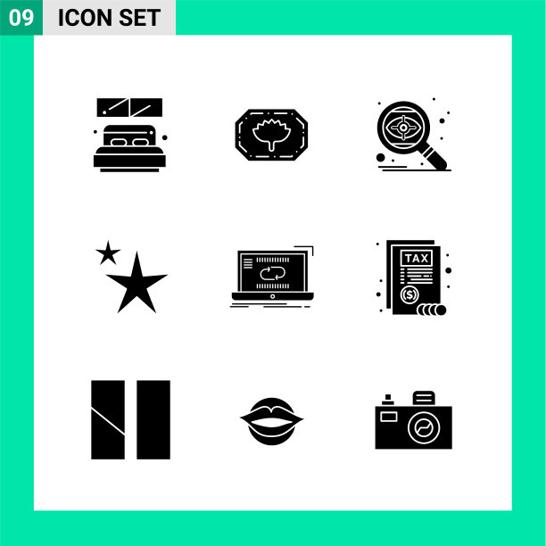 包9固体样式图标设置字形符号图片下载