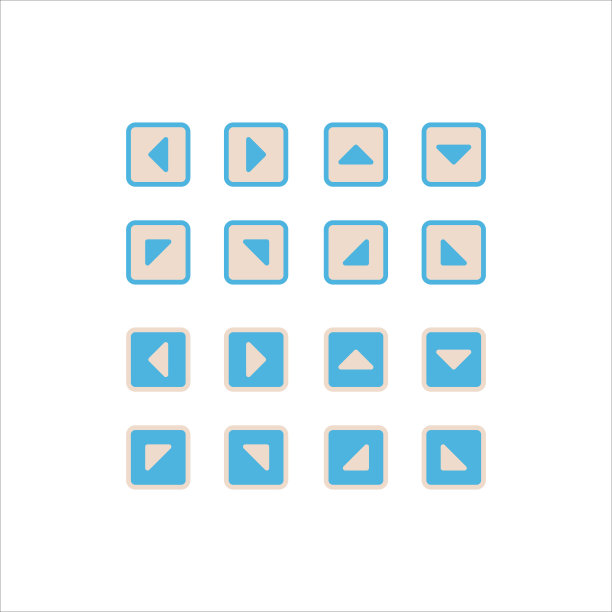 箭头按钮图标平面矢量符号设计新潮图片下载