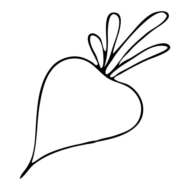 秋收自园——萝卜，矢量元素，涂鸦，涂色书图片下载