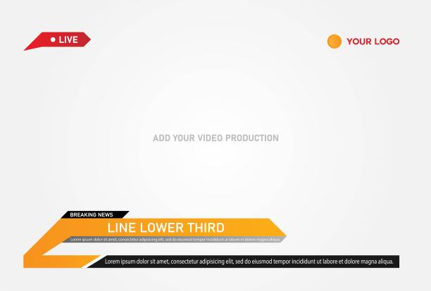 流媒体视频新闻标志。打破,体育新闻。图片下载