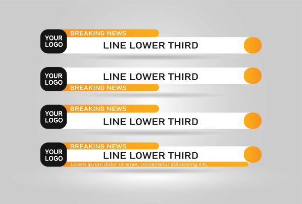 流媒体视频新闻标志。打破,体育新闻。图片下载