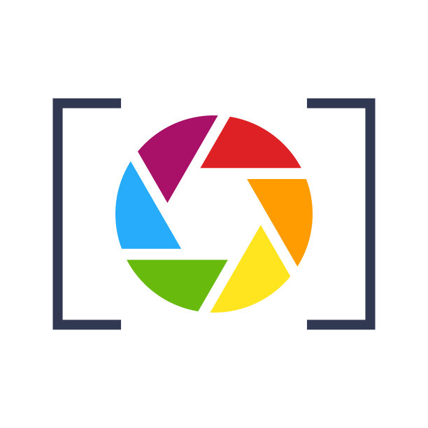 相机摄影Logo。抽象相机矢量图标设计模板图片下载