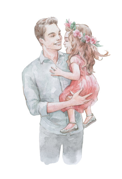 父亲和女儿在一起快乐图片下载