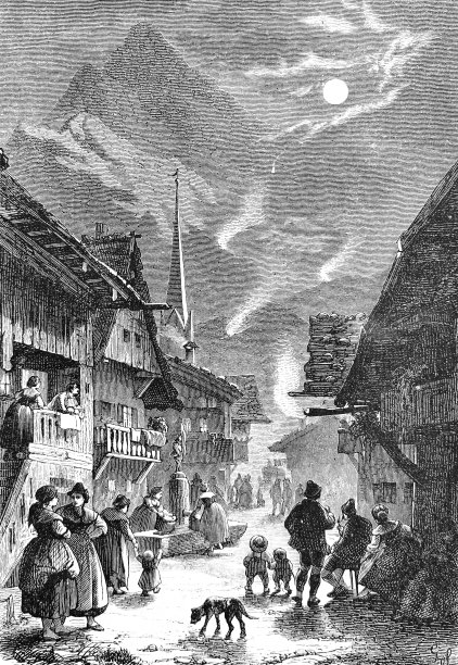 巴伐利亚加米施-帕滕基兴的圣约翰火灾，蝗灾图片下载